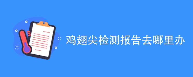 鸡翅尖检测报告去哪里办