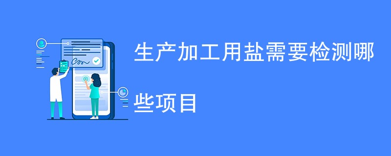 生产加工用盐需要检测哪些项目