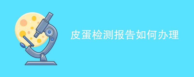 皮蛋检测报告如何办理