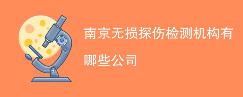 南京无损探伤检测机构有哪些公司